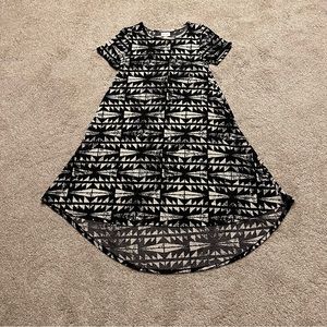 Lula Roe Black printed high-low dress size XXS